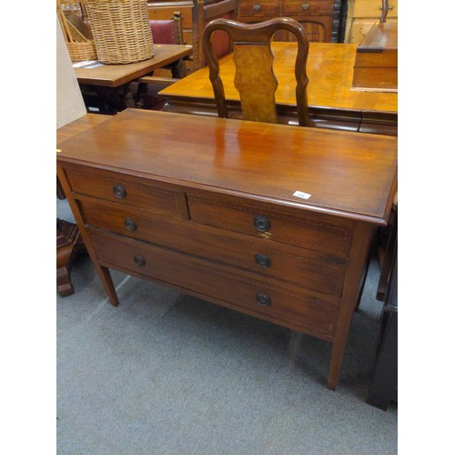 98 - Vintage 2 over 2 chest of drawers. W107cm x D46cm x H75cm