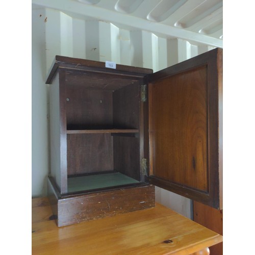 153 - Edwardian style mahogany pot cupboard with one internal shelf. W36 D35 H53 cm approx