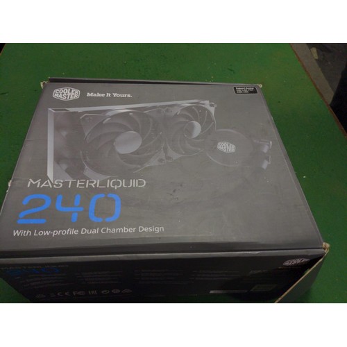 173 - Cooler Master Master liquid 240 CPU cooler (new and unused in box. Suitable for AM4 & LGA 1151)&... 