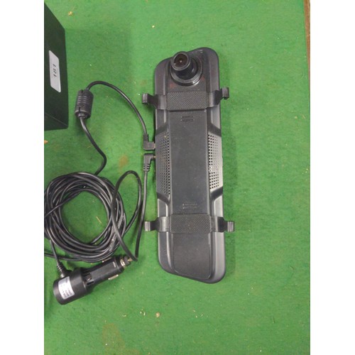 181 - FHD rear view mirror, electronic, with in car lead etc