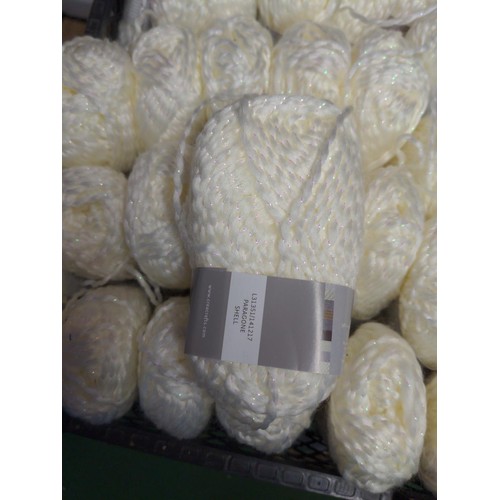 204 - Tray of 33 x 25gm balls of 98%acrylic Paragone Shell yarn