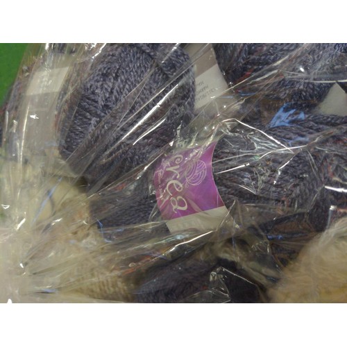 205A - Bag of approx 33 x 25gms acrylic yarn in various colours inc White, magma & Granite