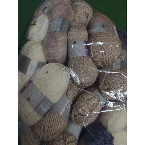 205A - Bag of approx 33 x 25gms acrylic yarn in various colours inc White, magma & Granite