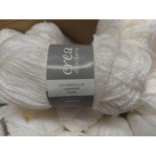 226 - Box of 50 x 25gm Acrylic yarn, Crea 'Harmony Pearl'