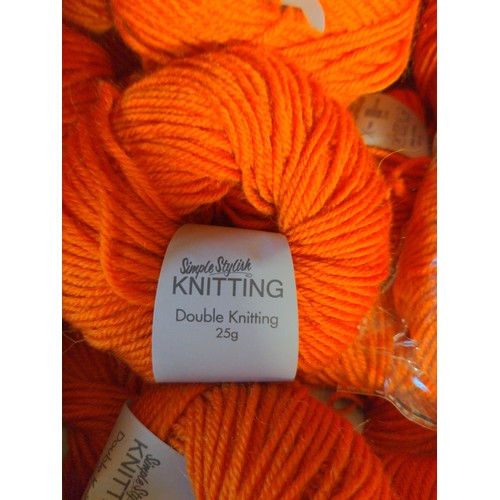 233 - box of 50 x 25gms orange dk donuts, 50/50 wool/acrylic