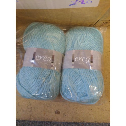 238 - 22 x 2 packs of 50gm Crea acrylic DK yarn, Duck Egg Blue