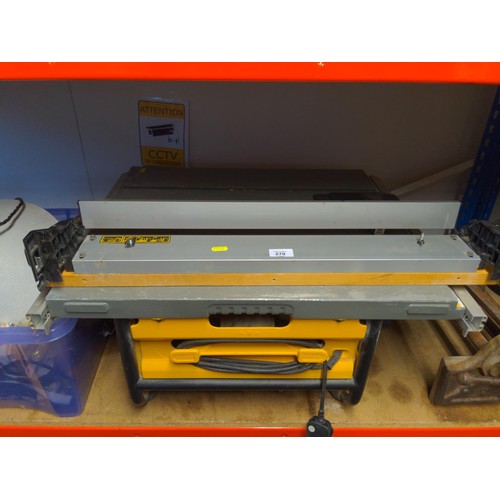 270 - De Walt DW745-GB table saw cut depth max 77 mms. 60 x 70 cms