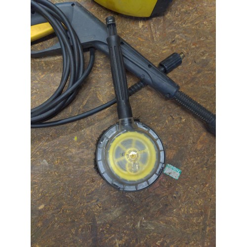 327 - Karcher 520M pressure washer with patio cleaning attachment. Thread on pressure hose out is faulty, ... 