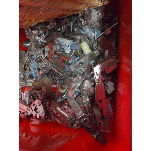 336 - Large box of kitchen cabinet hinges & furniture feet