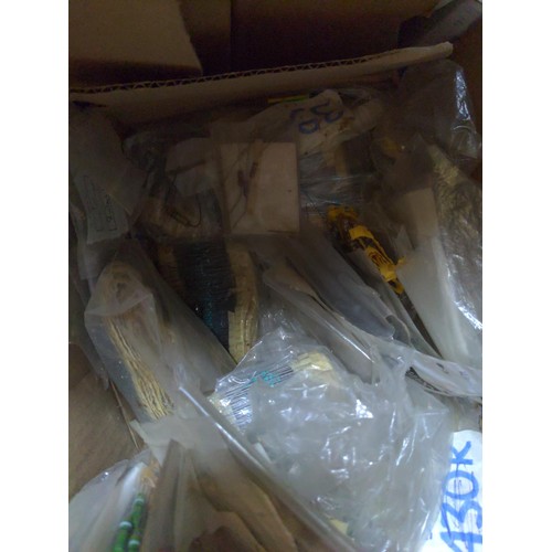 339 - Large box full of electronics equipment, mostly resistors, capacitors, diodes etc