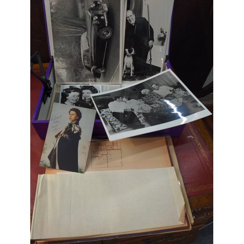 433 - Box including photographs of The Queen, Princess Margaret, Prince Philip etc. plus programmes from p... 