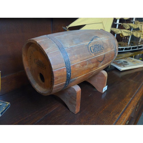 469 - William Grant Whisky barrel, no contents. L38cm