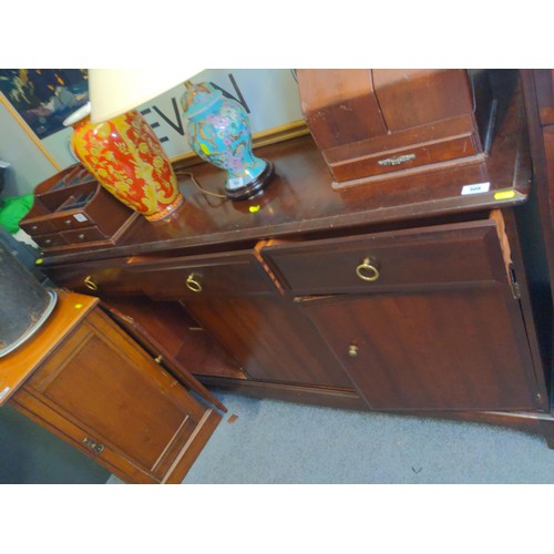 508 - Stag sideboard. W140cm D46cm H81cm