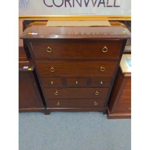 509 - Stag 2 over 3 over 2 chest of drawers. W81cm D45cm H120cm