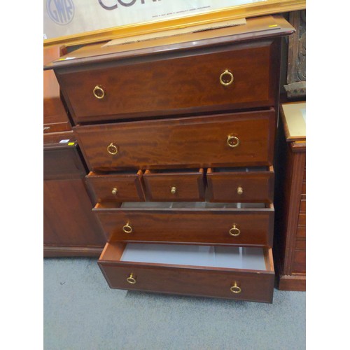 509 - Stag 2 over 3 over 2 chest of drawers. W81cm D45cm H120cm