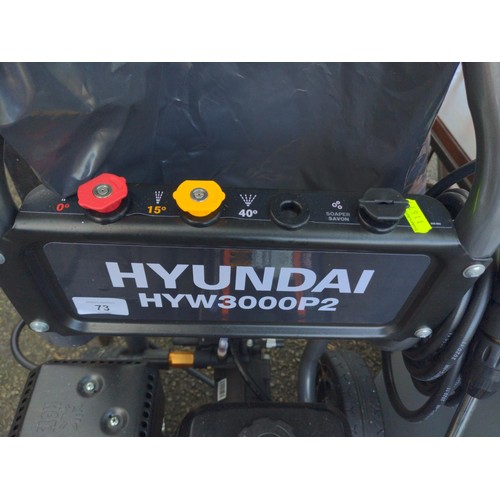 73 - Hyundai HYW3000P2  2800psi pressure washer.