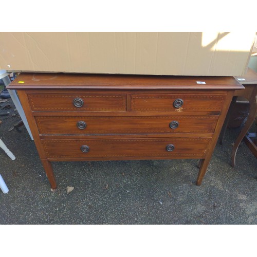 98 - Vintage 2 over 2 chest of drawers. W107cm x D46cm x H75cm