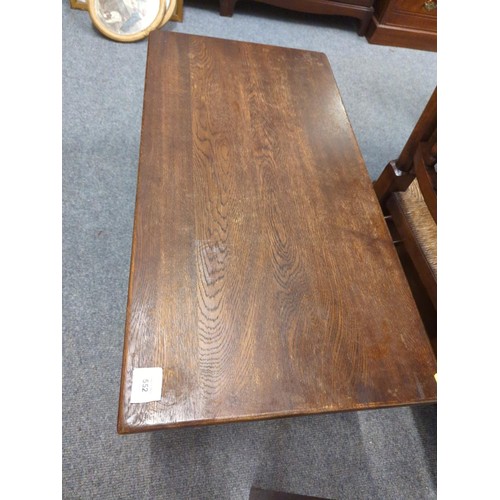 552 - Oak refectory style coffee table W90 D47 H45cm