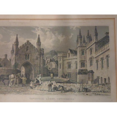 411 - Approx 12 Antiquarian prints, mainly W Devon & Cornwall scenes