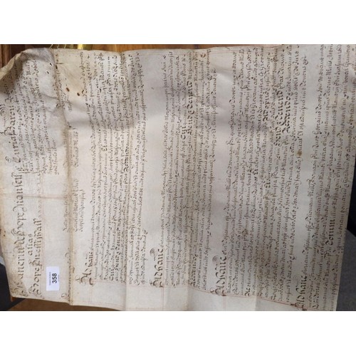 358 - 1703 indenture on vellum