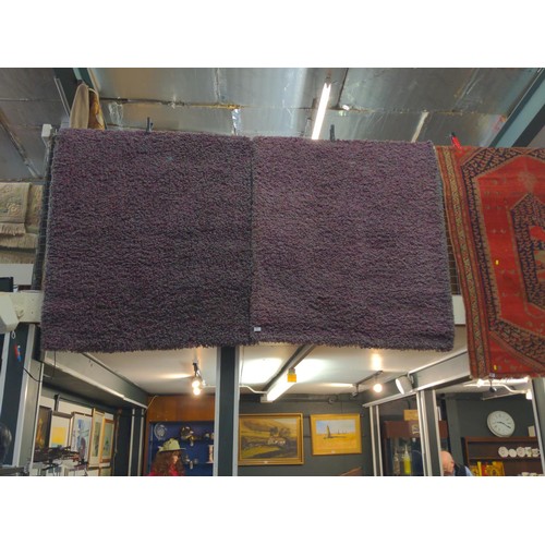 882 - Two modern purple Salvador rugs 120 x 170