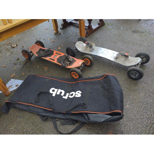 12 - 2 kite surfing boards (inc. Kheo), together with transport bag