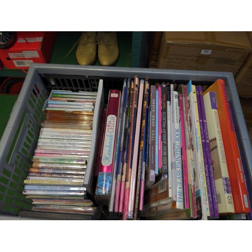 176 - Pattern books & tutorial DVDs Etc. for jewellery card and paper making designs in crate.
