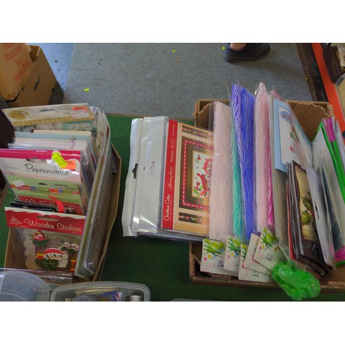 230 - Large collection of Christmas card making materials - stamp, stickers etc