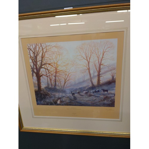 522 - Gerry Hillman, three signed limited edition prints, 'Autumn', 'Summer' and 'Winter', mounted and fra... 