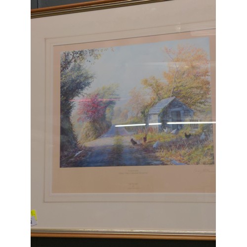 522 - Gerry Hillman, three signed limited edition prints, 'Autumn', 'Summer' and 'Winter', mounted and fra... 