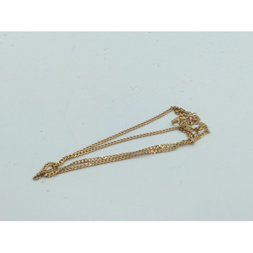 660 - 9ct gold neck chain, circumference 465mm, 3 grams