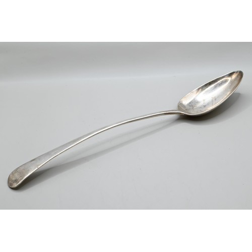 170 - George III silver Old English pattern basting spoon, Stephen Adams II, London 1801, the terminal eng... 