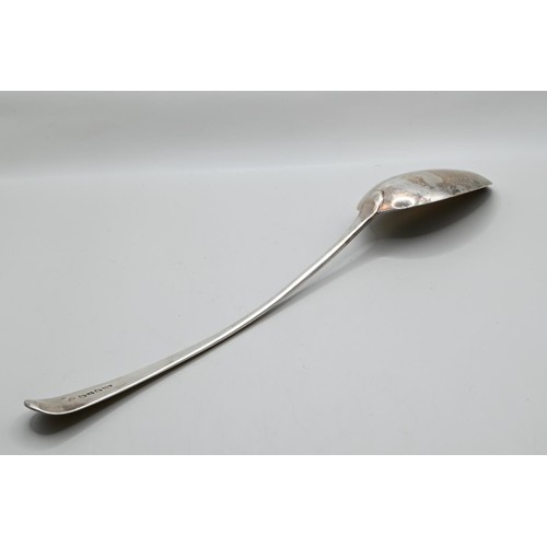 170 - George III silver Old English pattern basting spoon, Stephen Adams II, London 1801, the terminal eng... 