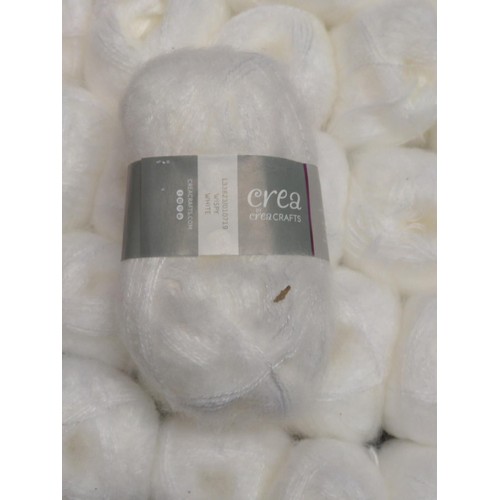 49 - Approx 36 x Whisper white 25g balls of yarn&nbsp;