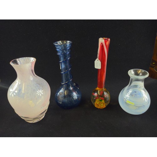 639 - Eleven glass vases and dishes inc. Mtarfa, Mdina, Caithness and Gozo