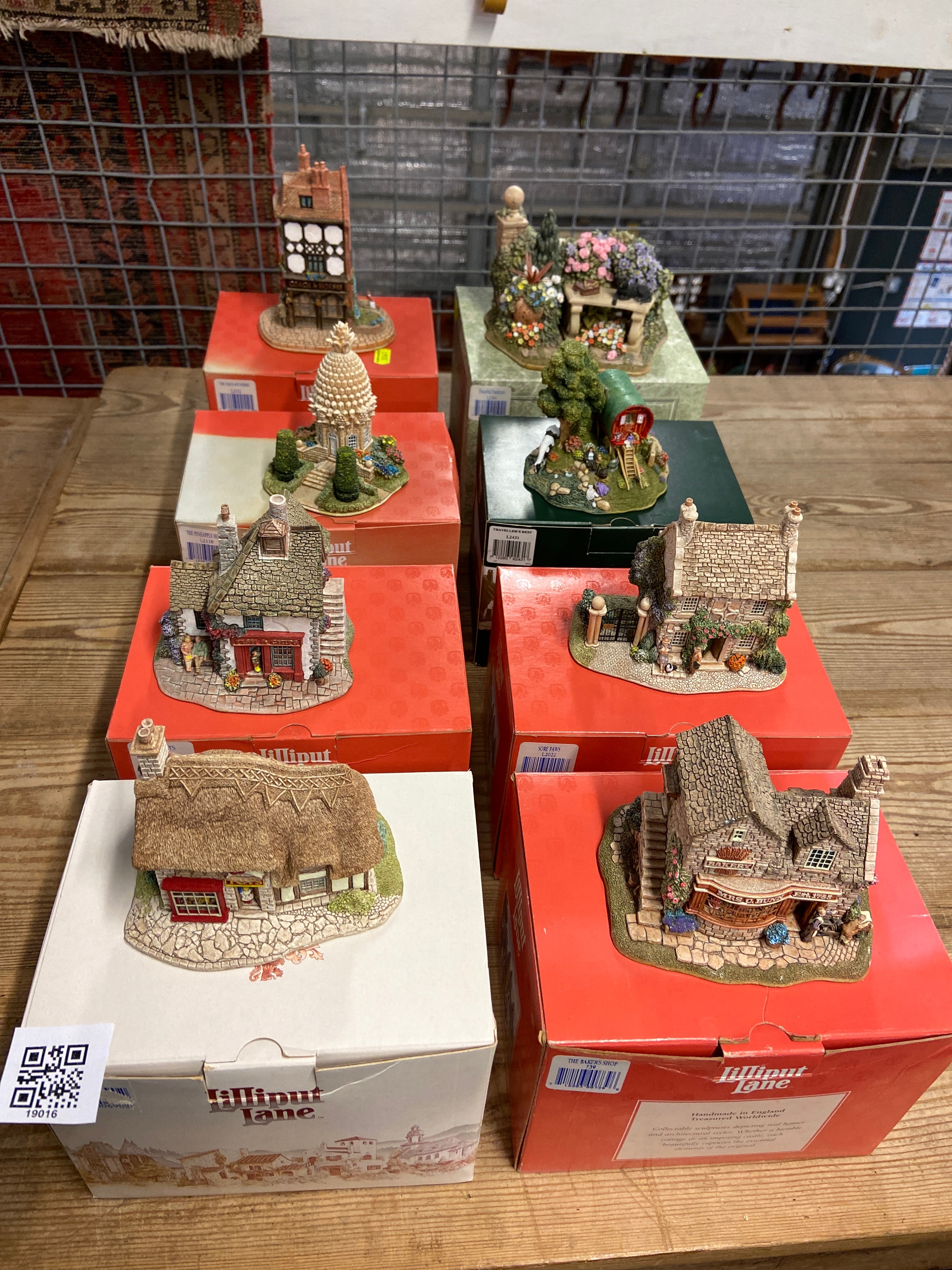 Eight Lilliput Lane Collectables all boxed as new Inc, The Bakers