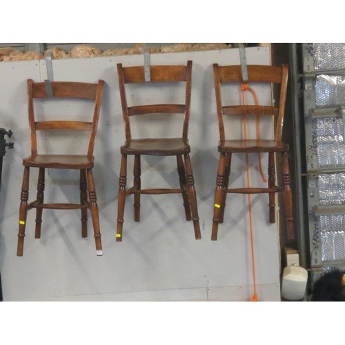 707 - 3x elm seated chairs