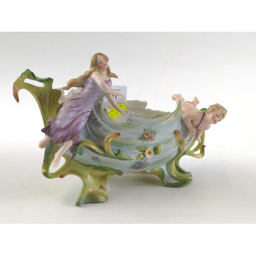 597 - Porcelain figural centrepiece W26