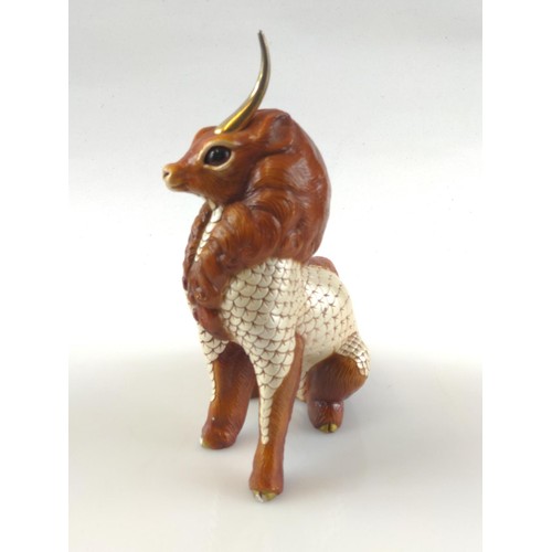 602 - Windstone Editions, two Ki-Rin unicorn figures, tallest 22cm