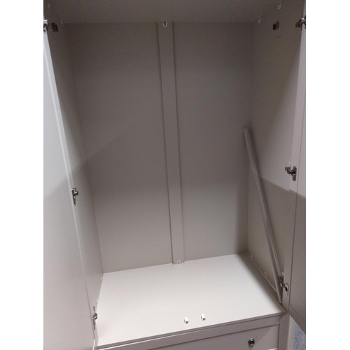 1186 - Large double door, single drawer wardrobe by Laura Ashley H196 W107 D54.5 CM