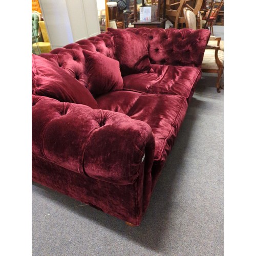 1181 - Duresta Connaught sofa in Rembrandt velvet, alizarin crimson ( grade 9 fabric)Originally purchased f... 