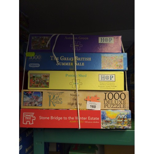 81 - 5 x jigsaw puzzles inc. Hop, Gibsons etc.