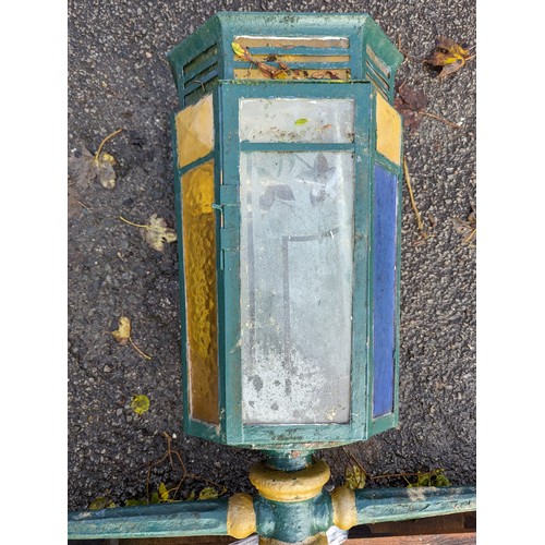 303A - Cast iron lamp post. Originally from Paignton Pier. Overall Length 4.1m