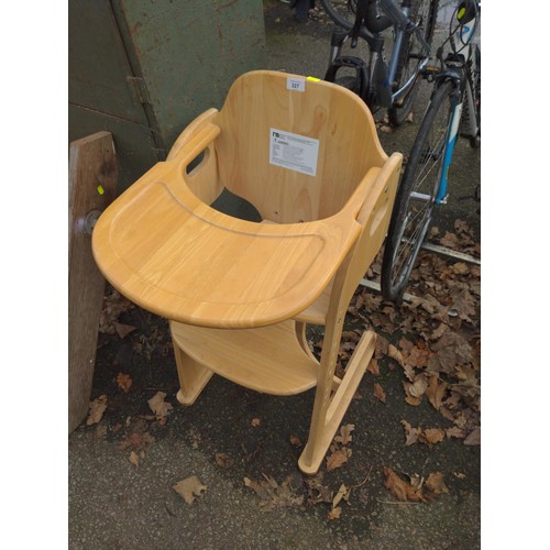 320 - Mothercare wooden high chair