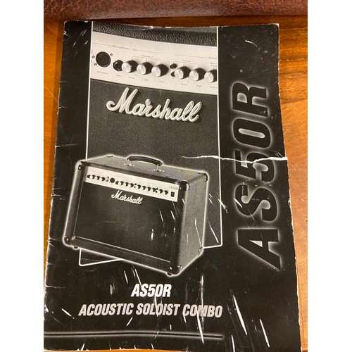 610 - Marshall AS50R acoustic soloist combo amplifier with electric connector. W55 D25 H44cm