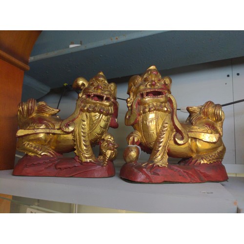 698 - 2 x pairs of Japanese Foo dogs