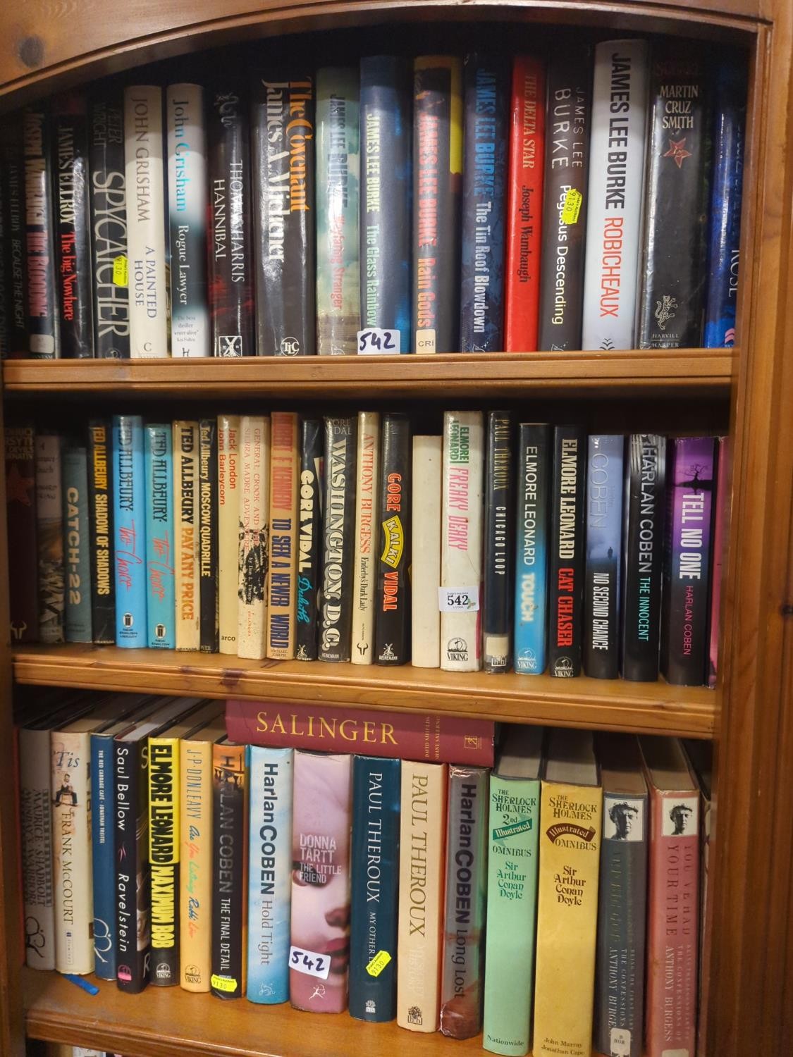 3 Shelves Of Mostly Hardback Fiction Books