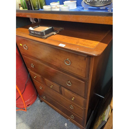 813 - Stag Minstrel chest of seven drawers L82 x D47 x H112cm