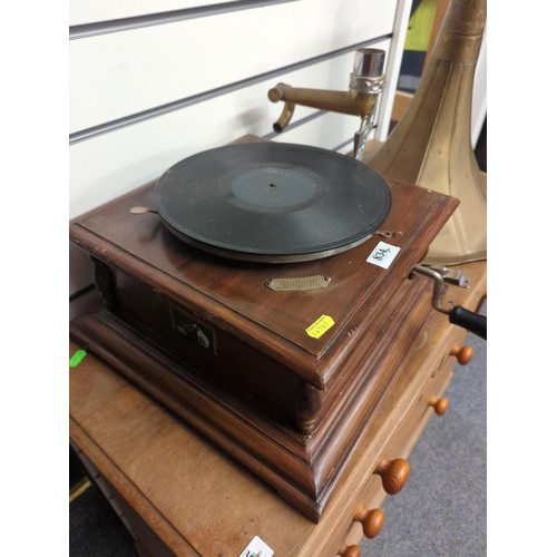 834 - HMV Gramophone with trumpet