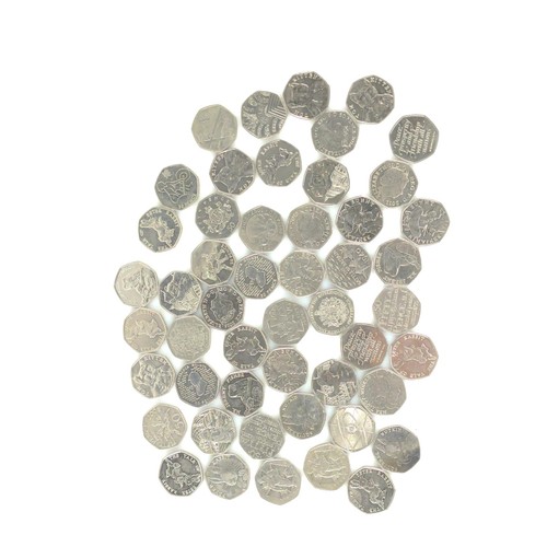 745 - Fifty collectable 50 pence coins